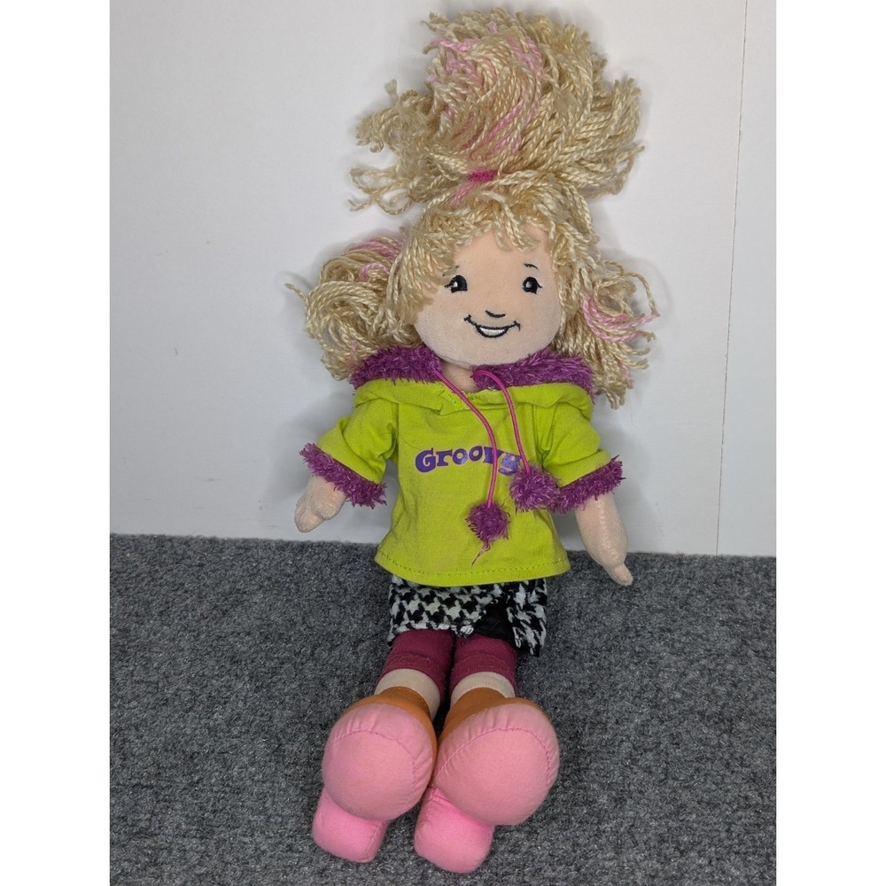 2001 Manhattan Toys Groovy Girls Amelina Doll W/ Fur Fringe Jacket Pink Hair